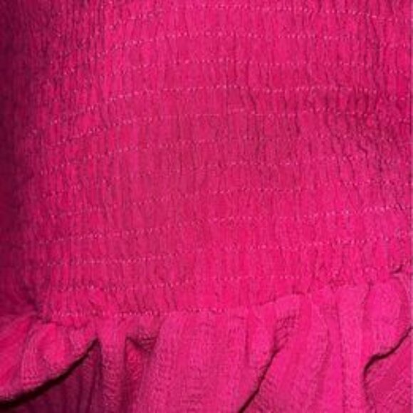 Pink Tie Shoulder Frill Trim Top, size 12 - Picture 5 of 7